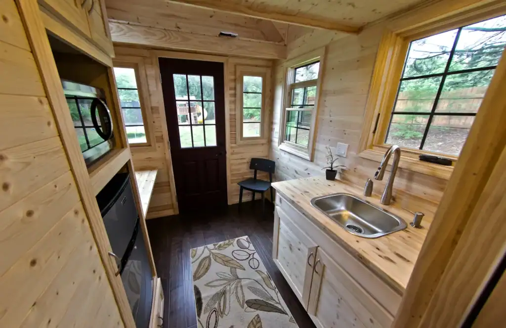 Smart Kitchen Design in a Compact Tiny House tiny home interior design ideas for compact kitchen layout